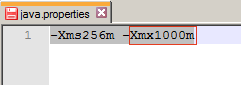 OnePacs Desktop for Windows > Increasing maximum memory allotment > java-props2.png