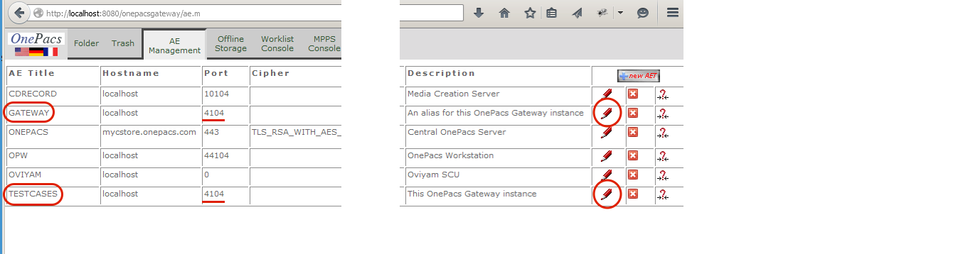 The OnePacs System > Changing the Gateway's DICOM Port > AE.png