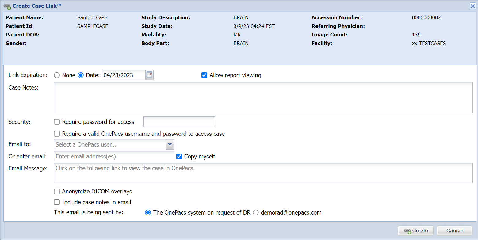 The OnePacs System > Case Link > caselink-screen.png